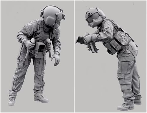 1/35 Helicopter Pilot Soldier Resin Model Kit Unbemalt und unmontiert Soldier Resin Model Kit (2 Personen, kein Flugzeug)// b9E2h5 von GUOZHAN