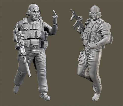 1/35 Sci-Fi Agent Warrior Resin Model Kit Unbemalt und unmontiert Resin Model Kit (2 Figuren) //U9x1L5 von GUOZHAN