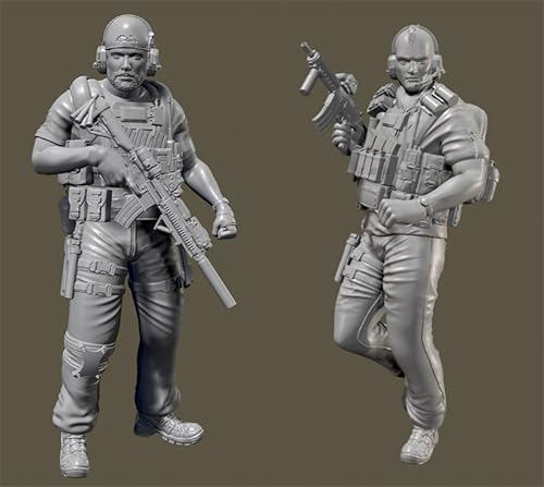 1/35 Sci-Fi Agent Warrior Resin Model Kit Unbemalt und unmontiert Resin Model Kit (2 Figuren) //U9x1L6 von GUOZHAN