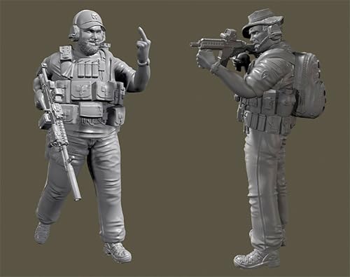 1/35 Sci-Fi Agent Warrior Resin Model Kit Unbemalt und unmontiert Resin Model Kit (2 Figuren) //U9x1L7 von GUOZHAN