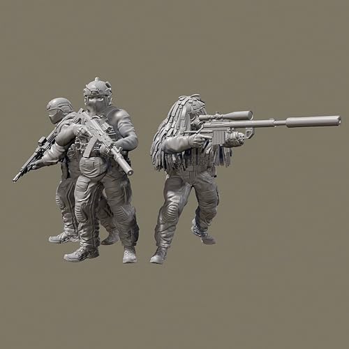 1/35 Sci-Fi Agent Warrior Resin Model Kit Unbemalt und unmontiert Resin Model Kit (3 Figuren) //U8x6L3 von GUOZHAN