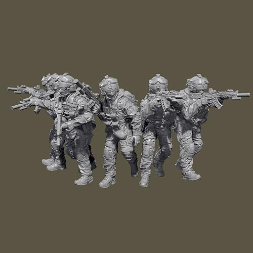 1/35 Sci-Fi Agent Warrior Resin Model Kit Unbemalt und unmontiert Resin Model Kit (5 Figuren) //U8x6L2 von GUOZHAN