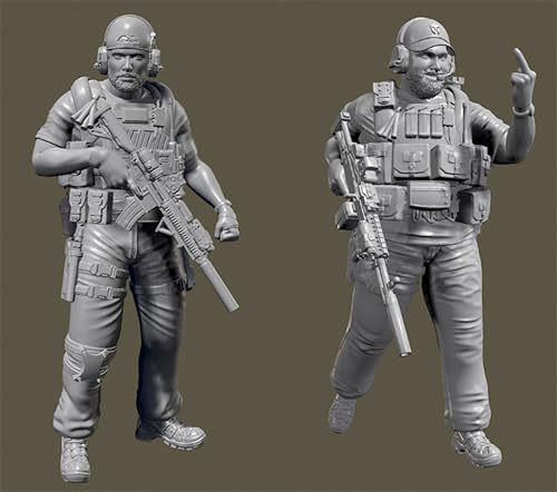 1/35 Sci-Fi Agent Warrior Resin Model Kit Unbemalt und unmontiert Soldat Resin Model Kit (2-Personen) // b2E9h10 von GUOZHAN