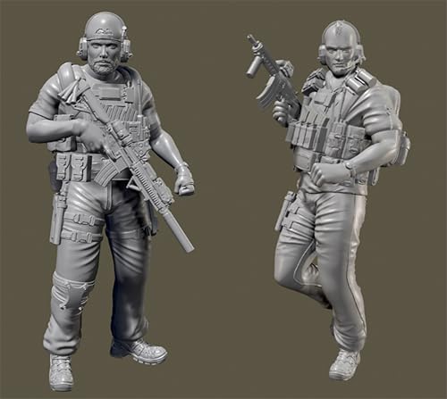 1/35 Sci-Fi Agent Warrior Resin Model Kit Unbemalt und unmontiert Soldat Resin Model Kit (2-Personen) // b2E9h6 von GUOZHAN