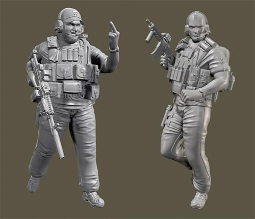 1/35 Sci-Fi Agent Warrior Resin Model Kit Unbemalt und unmontiert Soldat Resin Model Kit (2-Personen) // b2E9h9 von GUOZHAN