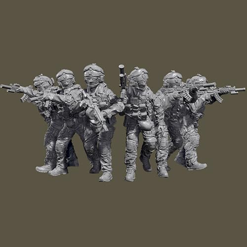 1/35 Sci-Fi Agent Warrior Resin Modellbausatz Unbemalt und unmontiert Soldat Resin Modellbausatz (5 Figuren) // b4E7h1 von GUOZHAN