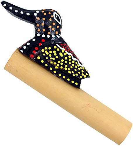 GURU SHOP Musikinstrument aus Holz, Handgearbeitet Pfeife, Flöte, Spaß Trompete - Bambus Tröte 3, Braun, 6x13x2,5 cm, Musikinstrumente von GURU SHOP
