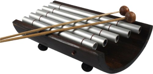 GURU SHOP Tisch Klangspiel, Musik Percussion Rhythmus Klang Instrumente - Modell 2, Braun, 8x20x11 cm, Musikinstrumente von GURU SHOP