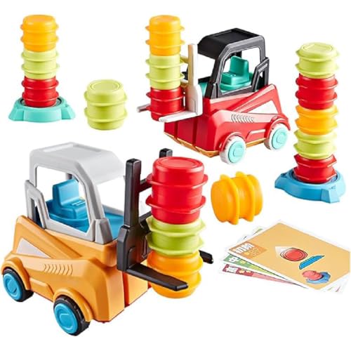 Bitte bleiben Sie ruhig - Gabelstaplertransportspiel, Engineer Forklift Transport Game, Gabelstapler Transport Spiel, Gabelstapler Stapelbares Spielzeug, Gabelstapler-Raserei Spiel für Kinder (1-A) von GUSHE