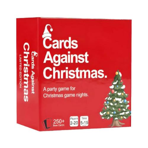 Cards Against Christmas - Game for Christmas Nights, Cards Against Weihnachten 2024, Lustiges Familienparty-Kartenspiel für Weihnachtsnächte, interaktives Kartenspiel für Erwachsene und Eisbrecher von GUSHE