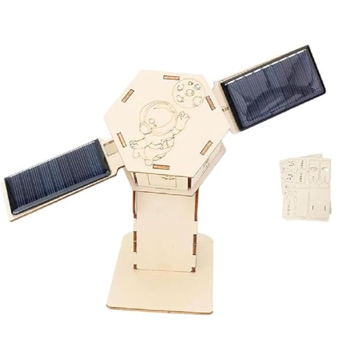 Creative Artificial Satellite Space Models, Solar-Holz Satelliten Bausatz, DIY Solar-Satelliten-Modellbausatz Puzzle, Solar-Satelliten-Modellbausatz für Kinder, Sonnensatelliten-Projekt-Bausatz (B) von GUSHE