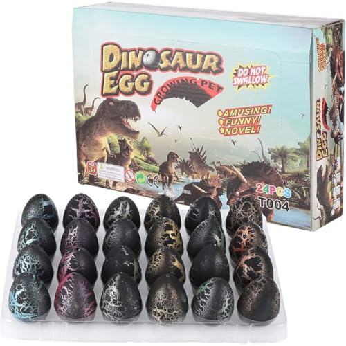 GUSHE 24 Stück Easter Magic Hatching Growing Dinosaur Eggs, Magisches wachsendes Dinosaurier-Ei, Dinosaurier Eier schlüpfen Wasser, Dino Dinosaurier-Dracheneier Schlüpfen wachsenden Spielzeug (B) von GUSHE