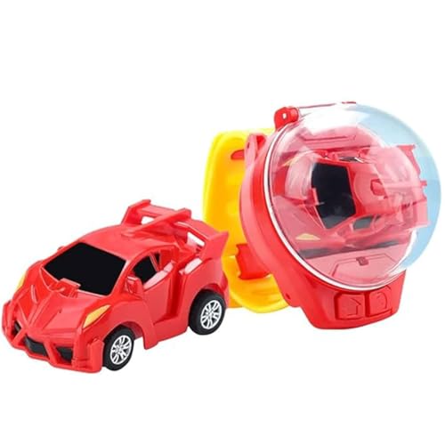 GUSHE Watch Remote Control Car Toy,Armbanduhr Fernbedienung Auto Spielzeug,Mini Fernbedienung Auto Uhr Spielzeug für Kinder,2.4 GHz Abnehmbare Rennwagen Armbanduhr Spielzeug mit USB Aufladung (Rot) von GUSHE