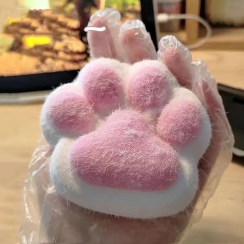 Handmade Taba Squishy Big Cat Paw Silicone Squeeze Toys, Squishy Katzenpfoten Riesig, Katzenpfoten Squishy Groß, Katzenpfoten Squishy Quetschspielzeug, Squishy Cat Paw Anti Stress Spielzeug (Weiß) von GUSHE