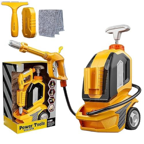 Kids Power Washer Toy, Kids Clean Car - Kinder-Autowaschanlage Spielzeug, Autowaschanlage mit Abstreifer Schwamm Handtuch, Auto Waschen Spielzeug, Rollenspielzeug Geschenk für Jungen Mädchen von GUSHE