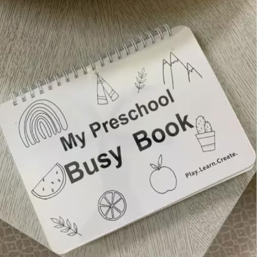 My Preschool Busy Book, Mein Vorschule Busy Buch, Busy Buch Montessori for Toddlers, Busy Book Lernspielzeug ab 3 Jahre, Vorschul Lernaktivitäten Spielzeug für Kleinkinder von 3-5 Jahre von GUSHE