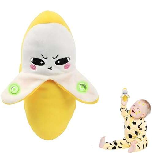 Talking Toy Music Banana,Sprechender Obst Spielzeug,Plüsch Obst Spielzeug,Obst Interaktive elektrische Induktionspuppe,Lernspielzeug für Kinder,Sprechendes Babyspielzeug 6 bis 12 Monate (Banana) von GUSHE