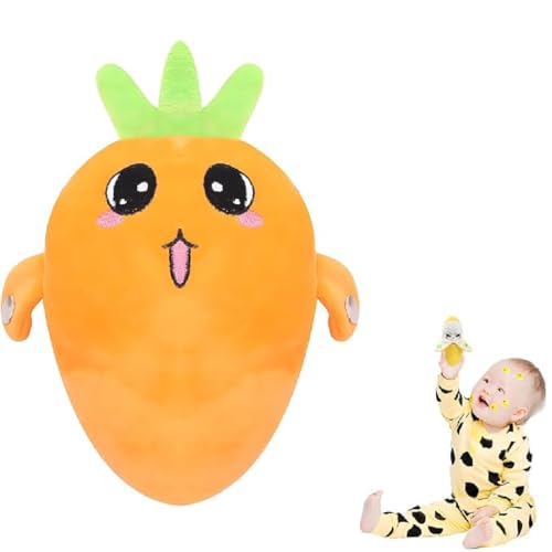 Talking Toy Music Banana,Sprechender Obst Spielzeug,Plüsch Obst Spielzeug,Obst Interaktive elektrische Induktionspuppe,Lernspielzeug für Kinder,Sprechendes Babyspielzeug 6 bis 12 Monate (Carrot) von GUSHE