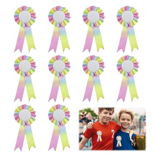 GUTERTOP 10 Stück Hobby Horse Rosettes, Turnierschleifen, Steckenpferd Zubehör für Horse Accessories Sports Events Classroom Talent Shows DIY Party Supplies von GUTERTOP