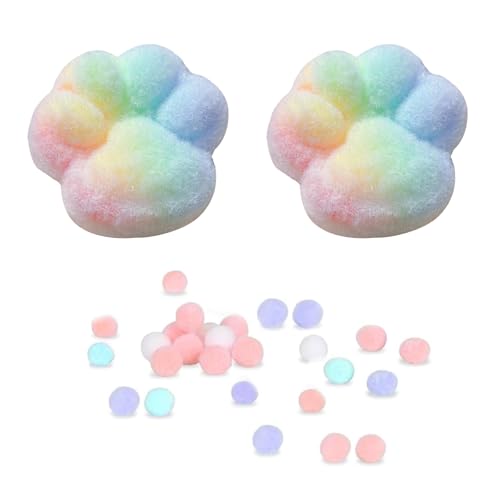 GUTERTOP 2 Stück Cat Paw Squishy Toy, Squishy Pfote, Süße Weiche Katzenpfoten Quetschspielzeuge, Katzenpfoten Squishy Mädchen Und Jungen Zum Entspannen von GUTERTOP