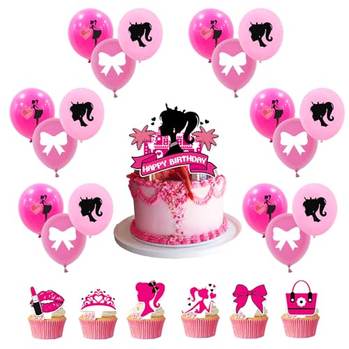 GUTERTOP 31 Stück Prinzessin Geburtstag Deko, Prinzessin Tortendeko Kindergeburtstag, Prinzessin Party Deko für Kinder Geburtstag Party Kuchen Dekoration Supplies von GUTERTOP