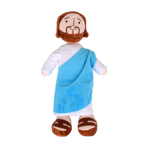 GUTERTOP 33 cm Lächelndes Jesus Plush, Klassischer Retter Jesus Kuscheltier Kann Stehen Oder Sitzen, Jesus Figur für Kinder Frauen Männer Partyzubehör Ostern von GUTERTOP