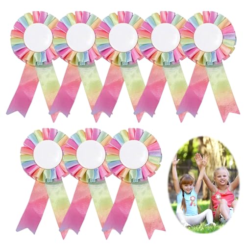 GUTERTOP 8 Stück Hobby Horse Rosettes, Turnierschleifen, Steckenpferd Zubehör für Horse Accessories Sports Events Classroom Talent Shows DIY Party Supplies von GUTERTOP