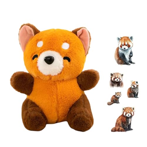 GUTERTOP Roter Panda Kawaii Kuscheltier, 23cm Red Panda Plush, Kuscheltier Waschbär, Panda Puppen Kissen Geschenke für Kinder Weihnachten Geburtstag von GUTERTOP