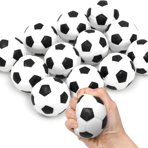 Mini Fußball 12 Stück, Schaumstoffbälle, Sportbälle,Antistressball, Weiche Fussball ,Stressball , Softball Fußball,Mini Sportbälle für Erwachsene von GUUFOO