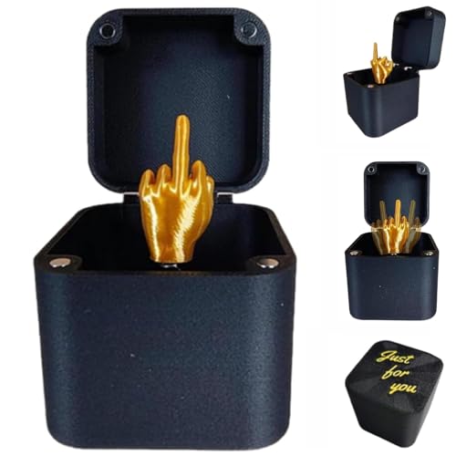 GUUIESMU Middle Finger In A Box,Mittelfinger In Einer Box,Middle Finger Surprise Gift Box,Funny Middle Finger Box Prank Gifts,Surprise Prank Pop Up Gift for Adults,Prank Gift (1pcs) von GUUIESMU