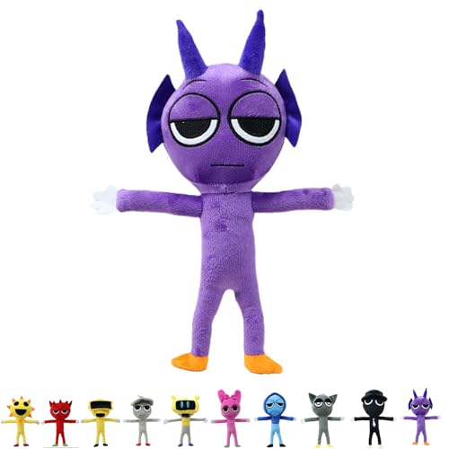 GUUIESMU Sprunki Plush,sprunki Plushies,sprunki Figures,sprunki Toys,Funny Sprunki Plushies for Games Fans,Christmas Birthday Gifts for Boys Girls Aged 4 5 6 7 8 9 10+ Years Old (Purple) von GUUIESMU