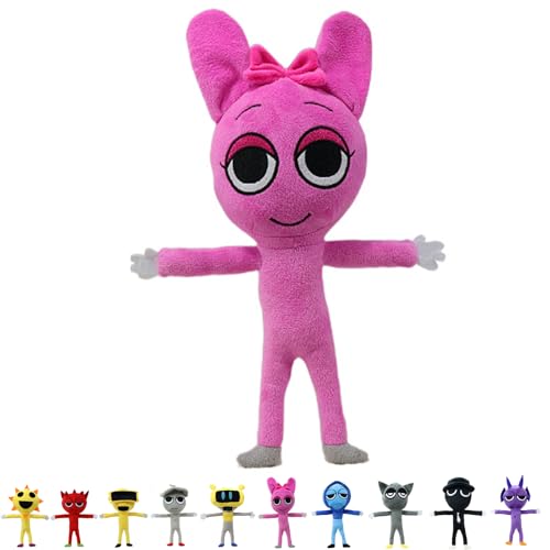 GUUIESMU Sprunki Plush,sprunki Plushies,sprunki Figures,sprunki Toys,Funny Sprunki Plushies for Games Fans,Christmas Birthday Gifts for Boys Girls Aged 4 5 6 7 8 9 10+ Years Old (pink) von GUUIESMU