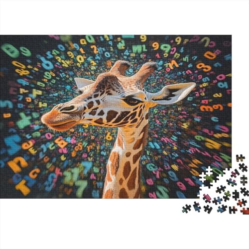 Giraffe Puzzle 1000 Teile Puzzle Für Erwachsene Und Kinder Ab 14 Jahren Puzzel 1000pcs (75x50cm) von GUYDZOOM