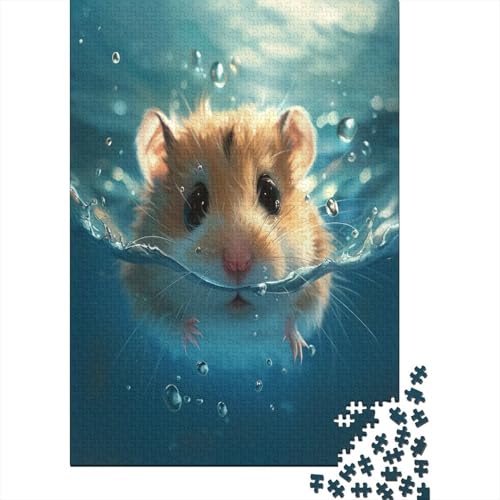 Hamster Puzzle 1000 Teile Erwachsene Puzzles Für Erwachsene Klassische Puzzles 1000 Teile Erwachsene Puzzlespiel Schwer Pädagogisches Spielzeug Erwachsene Kinder Puzzel 1000pcs (75x50cm) von GUYDZOOM