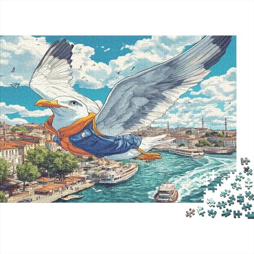 Möwe Puzzlespiel 1000 Teile Jigsaw Puzzle 1000 Puzzle FüR Erwachsene Kinder Senioren Erwachsenen Puzzlespiel Puzzel 1000pcs (75x50cm) von GUYDZOOM