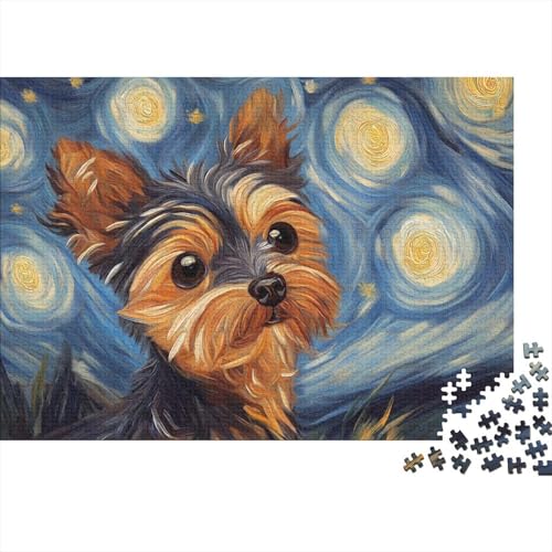 Yorkshire Terrier Puzzlespiel 1000 Teile Puzzle Für Erwachsene Und Kinder Ab 14 Jahren, Puzzle Erwachsenen Puzzlespi Puzzel 1000pcs (75x50cm) von GUYDZOOM