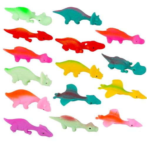 GWAWG 15PCS Stück Schleuder Dinosaurier Spielzeug, Finger Slingshot Toys, Lustige Fliegende Dinosaurier Schleuder Spielzeug, Zufällige Farbe von GWAWG