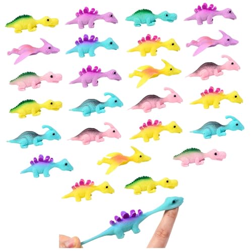 GWAWG 25 Stück Schleuder Dinosaurier Spielzeug, Schleuder-Dinosaurier-Finger Spielzeug, Slingshot Dinosaur Finger Toys, Fingerspielzeug für Kinder (Style Random) von GWAWG