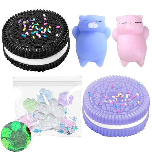 GWAWG 8 Stück Set Squishy – Biscuit Stress Relief Toy, Taba Squishy Fufu, Mini Katzenpfoten & Katzen Squeeze Toy, Anti Stress Squishies für Kinder & Erwachsene, Sensorisches Spielzeug GWAWG 8 Stück Set Squishy – Biscuit Stress Relief Toy, Taba Squishy Fufu, Mini Katzenpfoten & Katzen Squeeze Toy, Anti Stress Squishies für Kinder & Erwachsene, Sensorisches Spielzeug von GWAWG
