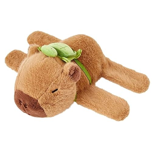 GWAWG Capybara Plush Toy Snap Bracelet Carrying a Turtle Backpack, Capybara Plush Slap Bands Toy, Capybara Cuddly Toy, Snap Bracelet Gifts for Girls Boys von GWAWG