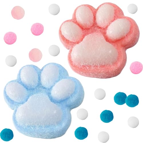 GWAWG Cat Paw Squeeze Toy, 2 Stück Süße Katzenpfoten Quetschspielzeuge, Fufu Squishy für Stressabbau, Handgemachte Squishy Big Cat Paw für Kinder und Erwachsene von GWAWG