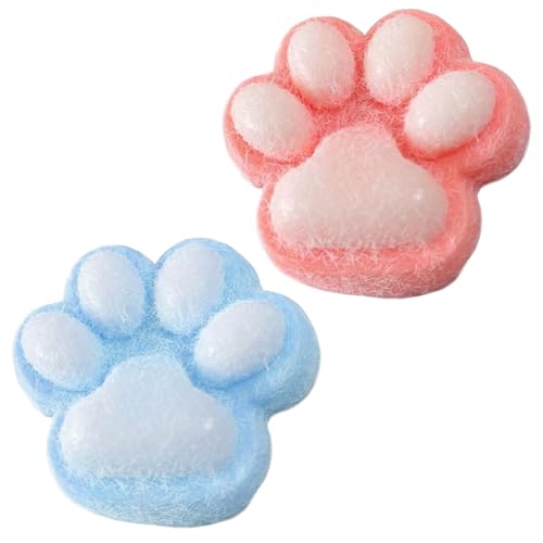 GWAWG Cat Paw Squeeze Toy, 2 Stück Süße Katzenpfoten Quetschspielzeuge, Fufu Squishy für Stressabbau, Handgemachte Squishy Big Cat Paw für Kinder und Erwachsene von GWAWG