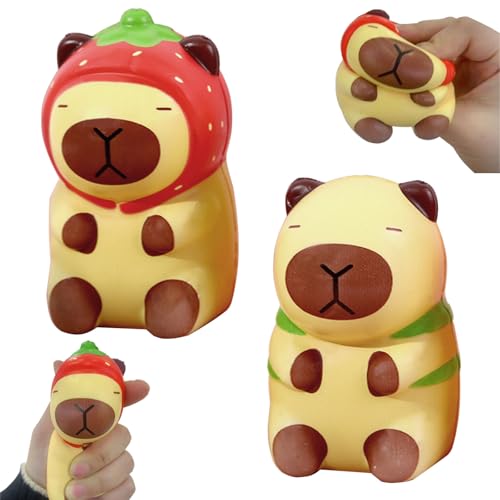 GWAWG Fufu Squishy, Taba Squishy, Capybara Squishy, Capybara Squeeze Toys, Squishy Toys Fidget, Capybara Stressball, lustiges Capybara-Geschenk für Kinder und Erwachsene von GWAWG