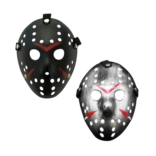 GWAWG Horror Maske für Erwachsene,2 Stück Halloween Masken,Halloween Kostüm,Hacker Kostüm von GWAWG