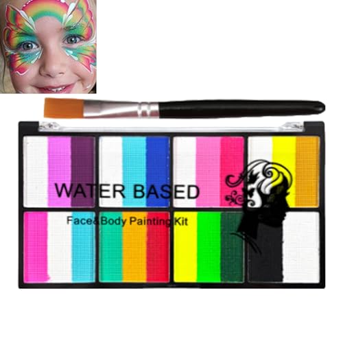 GWAWG Kinderschminke Set – 23 Farben Gesichtsfarben mit Glitzer, Neon & UV, Körperfarbe für Kinder & Erwachsene, Waschbar Schminkpalette für Karneval, Halloween, Fasching, Geburtstag GWAWG Kinderschminke Set – 23 Farben Gesichtsfarben mit Glitzer, Neon & UV, Körperfarbe für Kinder & Erwachsene, Waschbar Schminkpalette für Karneval, Halloween, Fasching, Geburtstag von GWAWG