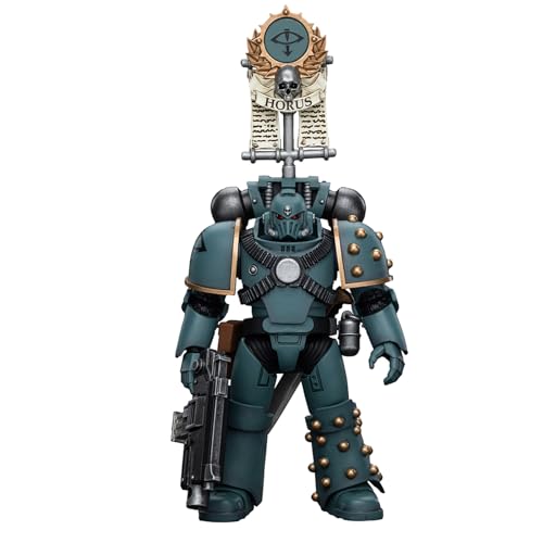 GWTCTOY JoyToy 30K Originallizenz 1:18 Actionfigur, Sons of Horus MKIV Taktischer Trupp Legionär mit Legion Vexilla, 12 cm große Bausätze für Sammel-Actionfiguren von GWTCTOY