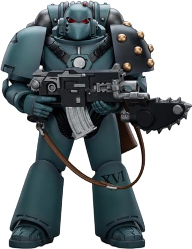 GWTCTOY JoyToy 30K Originallizenz 1:18 Actionfigur, Sons of Horus MKVI Taktischer Trupp Legionär mit Bolter und Kettenklinge, 12 cm große Bausätze für Sammel-Actionfiguren von GWTCTOY