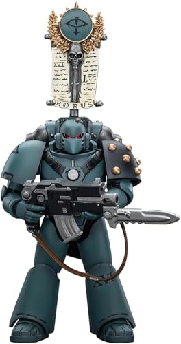 GWTCTOY JoyToy 30K Originallizenz 1:18 Actionfigur, Sons of Horus MKVI Taktischer Trupp Legionär mit Legion Vexilla, 12 cm große Bausätze für Sammel-Actionfiguren von GWTCTOY