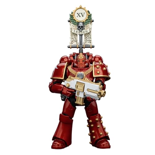 GWTCTOY JoyToy 30K Originallizenz 1:18 Actionfigur, Thousand Sons Legion MK IV Tactical Squad Legionary with Legion Vexilla, 12 cm große Bausätze für Actionfiguren von GWTCTOY