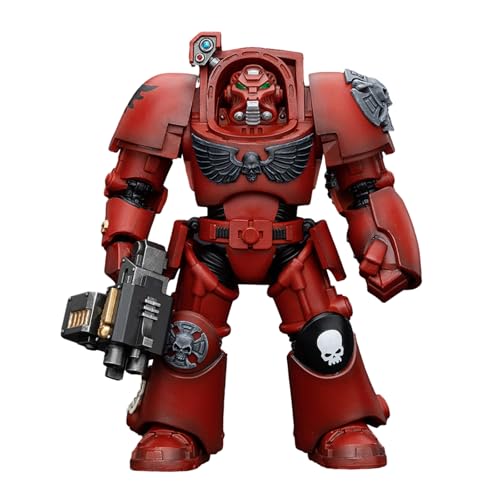 GWTCTOY JoyToy 40K Originallizenz 1:18 Actionfigur, Blood Angels Terminator Squad Terminator with Storm Bolter, 14 cm große Bausätze für Sammel-Actionfiguren von GWTCTOY